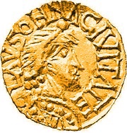 Tremissis - Moneyer Floricius under Dagobert I Lausanne mint obverse image