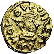 Tremissis - Moneyer Bertoaldus Verdun mint obverse image