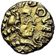 Tremissis - Moneyer Eligius and Clovis II Paris mint obverse image