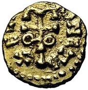 Tremissis - Moneyer Eligius and Clovis II Paris mint, Frankish Kingdoms, 639-641 reverse image