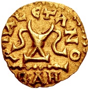 Tremissis - Moneyer Gavaletano Banassac mint, Frankish Kingdoms, 640-660 reverse image