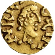 Tremissis - Moneyer Bertemindus St. Maurice d'Agaune abbey obverse image