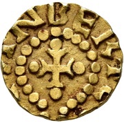 Tremissis - Moneyer Bertemindus St. Maurice d'Agaune abbey, Frankish Kingdoms, 640-660 reverse image