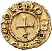 Tremissis - Moneyer Domoleno Neuvic mint, Frankish Kingdoms, 650-660 reverse image