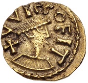 Tremissis - Moneyer Anglus II Quentovic mint obverse image