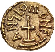 Tremissis - Moneyer Anglus II Quentovic mint, Frankish Kingdoms, 660-675 reverse image