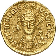 Solidus - Theudebert I Bonn mint obverse image
