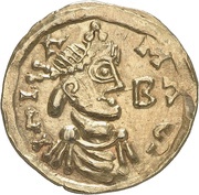 Solidus - Childebert IV Marseille mint obverse image