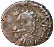 Denier with bust and greek cross obverse image