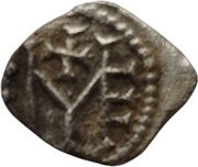 Denier with monogram Melle mint obverse image