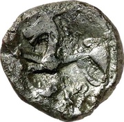 Bronze with horse and boar, Gaul, 60 BC - 50 BC reverse image