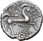Stater with lyre, Gaul, 100 BC - 50 BC reverse image