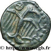 Bronze with eagle and wheel, Gaul, 100 BC - 52 BC reverse image