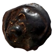 Potin with diabolical head and wolf obverse image