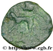 Bronze with wolf head to right, Gaul, 60 BC - 40 BC reverse image