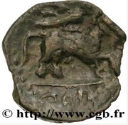 Bronze with lion COIIAT, Gaul, 60 BC - 40 BC reverse image