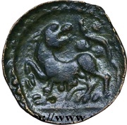 Bronze with wolf and lizard, Gaul, 40 BC - 30 BC reverse image