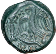 Bronze with bird in the temple, Gaul, 40 BC - 30 BC reverse image