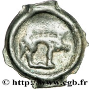 Potin with boar-sign, Gaul, 60 BC - 40 BC reverse image