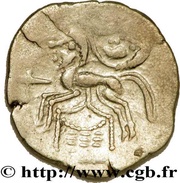 Stater with tent, Gaul, 80 BC - 50 BC reverse image