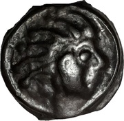 Potin with Indian head on the right and horse obverse image