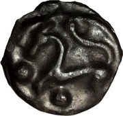 Potin with Indian head on the right and horse reverse image