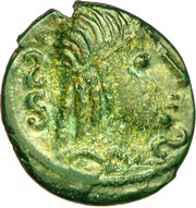 Bronze with horse and head with calamistered hair obverse image