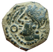 Bronze with female profile and fibula obverse image