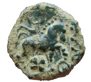 Bronze with female profile and fibula, Gaul, 80 BC - 20 BC reverse image