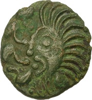 Bronze with rooster and human head obverse image