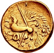 Stater with intertwined lines, Gaul, 200 BC - 115 BC reverse image