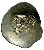 Trachy Bulgarian imitation of trachy of Isaac II Angelos; unknown date and mint obverse image