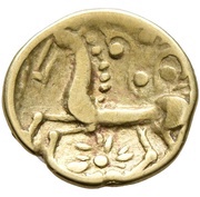 ¼ Stater with Janus head, Gaul, 120 BC - 60 BC reverse image