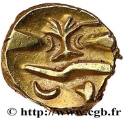 ¼ Stater with boat biface, Gaul, 70 BC - 50 BC reverse image