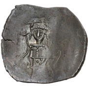 Trachy - Petar IV / Ivan I Asen Imitating billon aspron trachy of Isaac II Angelus reverse image