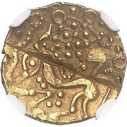 ¼ Stater with simplified profile class VI, Gaul, 50 BC - 10 BC reverse image