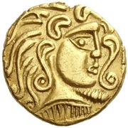 Gold Stater with vertical lines Class II obverse image