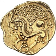 Gold Stater with wolf-tooth decoration class V, Gaul, 60 BC - 52 BC reverse image