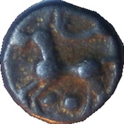 ¼ Stater with segments of circles, horse on the left, Gaul, 80 BC - 50 BC reverse image