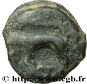 Potin with Indian head, Gaul, 180 BC - 150 BC reverse image