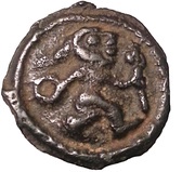 Potin with running warrior obverse image