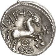 Denier NIDE / ALABRODIIOC Class I, Gaul, 60 BC - 50 BC reverse image