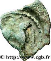 Bronze ΔEIVICIACOS with bull and ear, Gaul, 60 BC - 50 BC reverse image