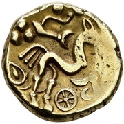 Stater with anchor, Gaul, 60 BC - 55 BC reverse image