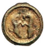 Potin with confronted animals Class III obverse image