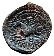 Bronze at bearded type CRICIRV, Gaul, 50 BC - 40 BC reverse image