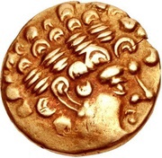 ¼ Gold Stater with anthropomorphic horse and winged figure obverse image