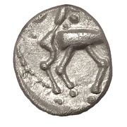 Silver Denier with horse, Gaul, 80 BC - 20 BC reverse image