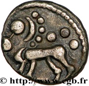 Denier with seated figure, Gaul, 80 BC - 50 BC reverse image