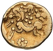 ¼ Stater bust facing left, Gaul, 125 BC - 100 BC reverse image